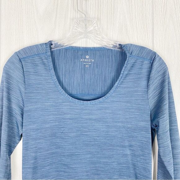 Athleta | Blue Shadow Stripe Chi Long Sleeve Size XS - Picture 3 of 10